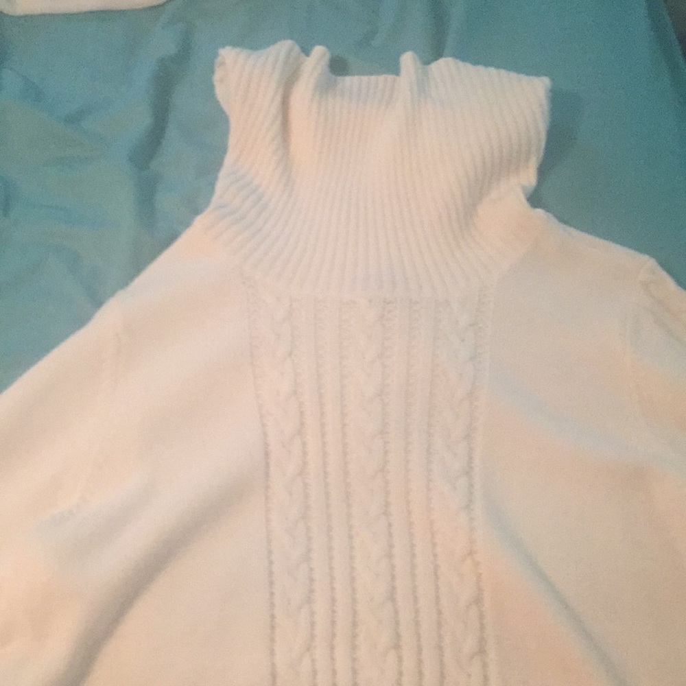 Fleece turtle neck sweater